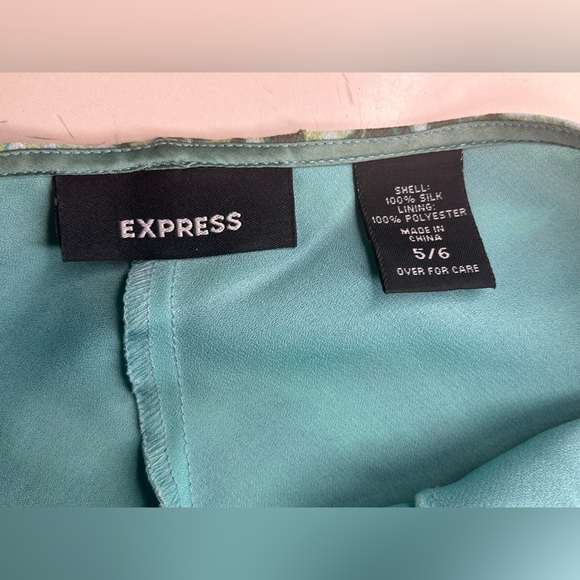 Express Y2K Vintage 100% Silk Floral Patchwork V-Neck Halter Top BOHO Sz 5/6 - Picture 6 of 6